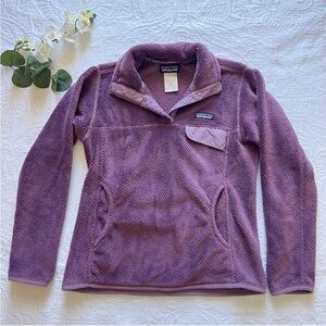 Patagonia Re-Tool Polartec 1/4 snap Purple Fleece Jacket